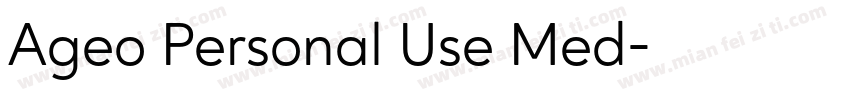 Ageo Personal Use Med字体转换